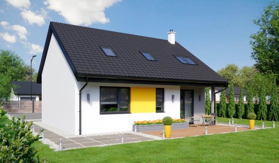 Дом одноэтажный с мансардой 80кв м