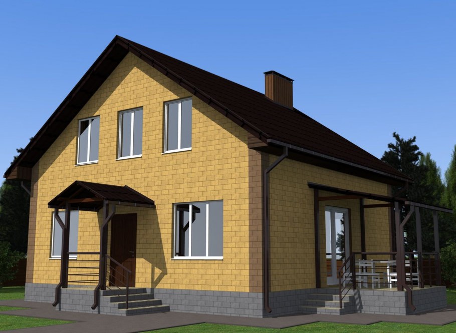 Дом кирпичный 110 кв.м с мансардой