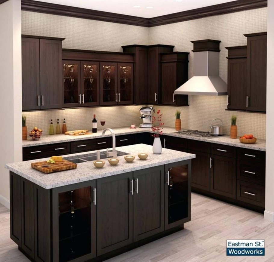 Кухня кофейного цвета