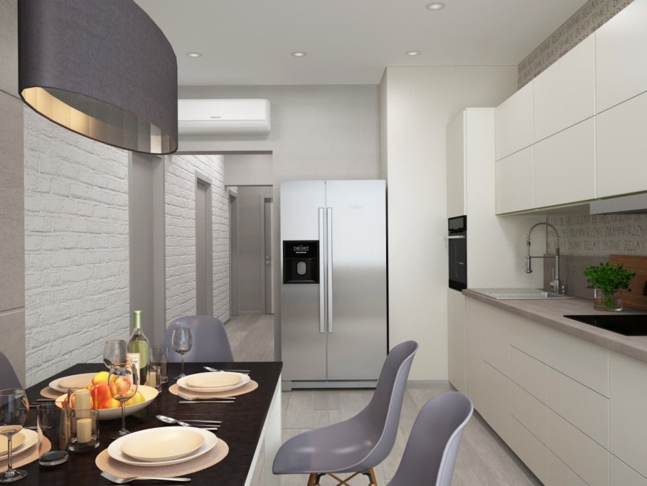 Дизайн кухни в современном стиле 12 кв м