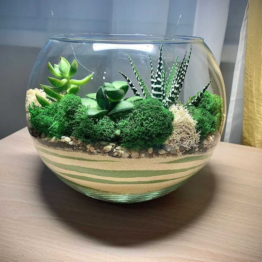 Круглая ваза декор