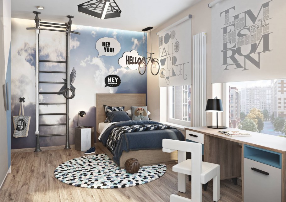 Декор детской для мальчика 15 м2 2021