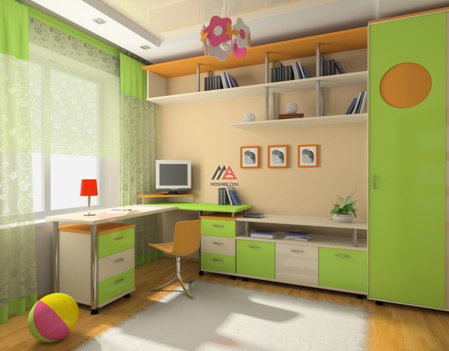 Стенка в детскую комнату со столом