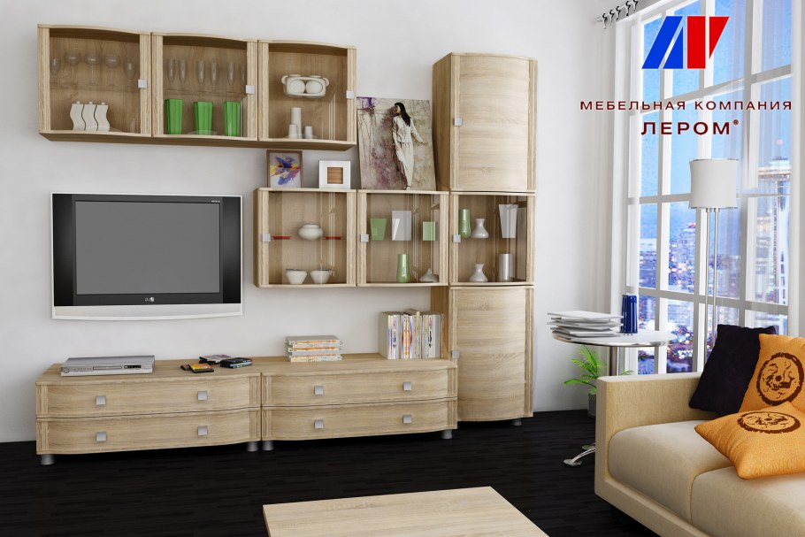 Гостиная Оливия Лером дуб сонома