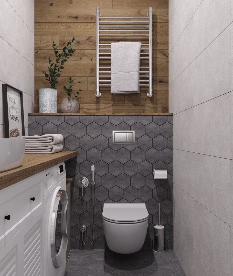 Туалет в скандинавском стиле