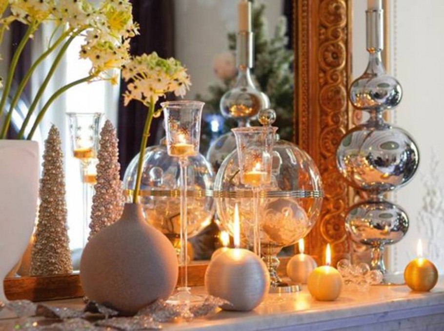 Камин новогодний декор