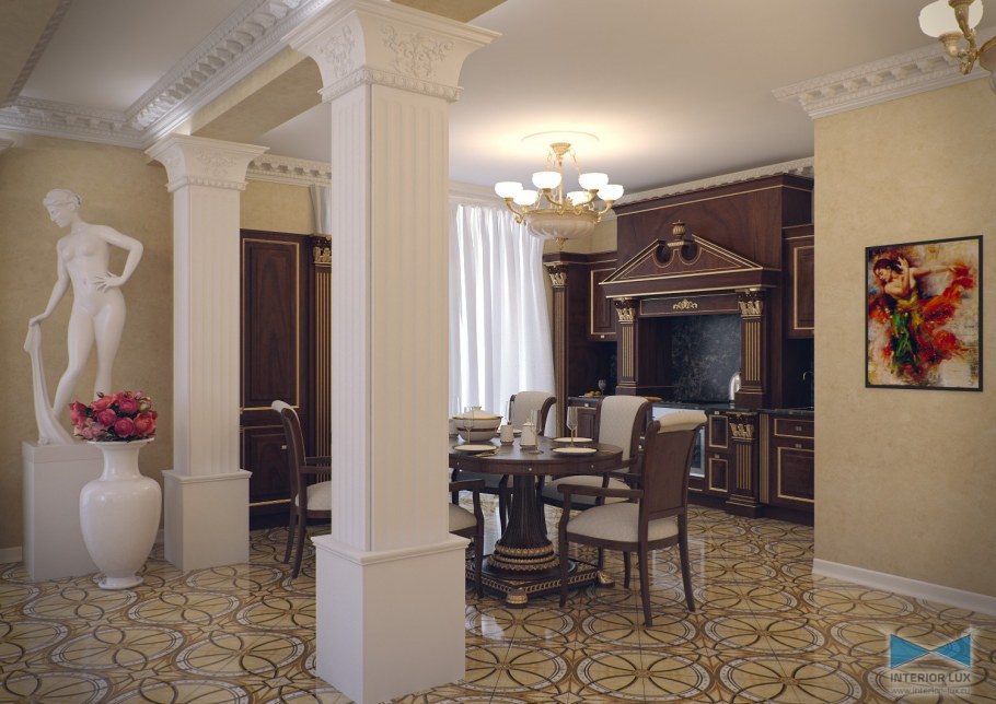 Сталинский Ампир лепнина в интерьере