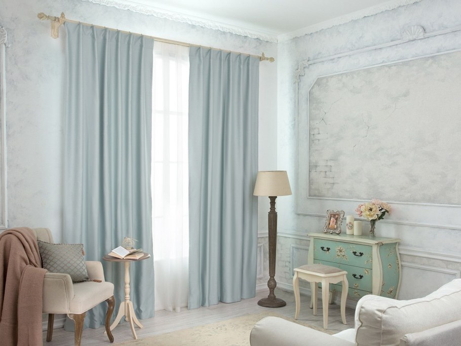 Шторы пастельных тонов