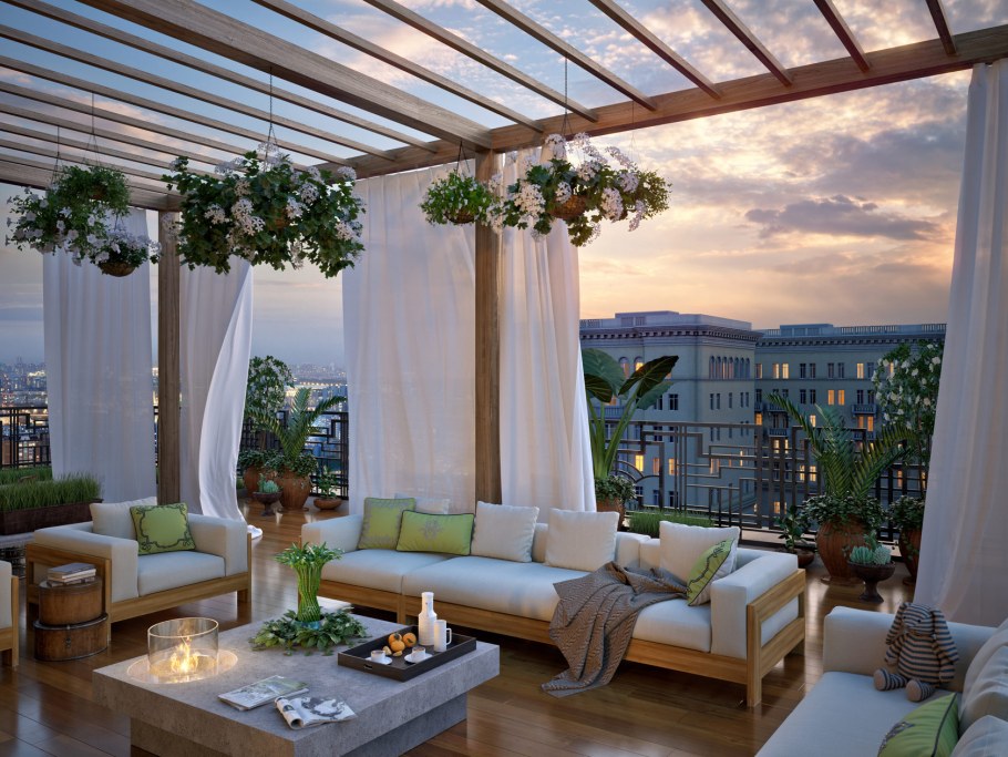 Уютная гостиная в пастельных тонах