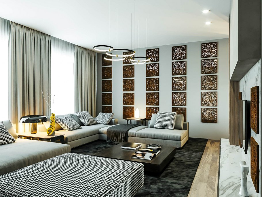 3д зеркальные панели