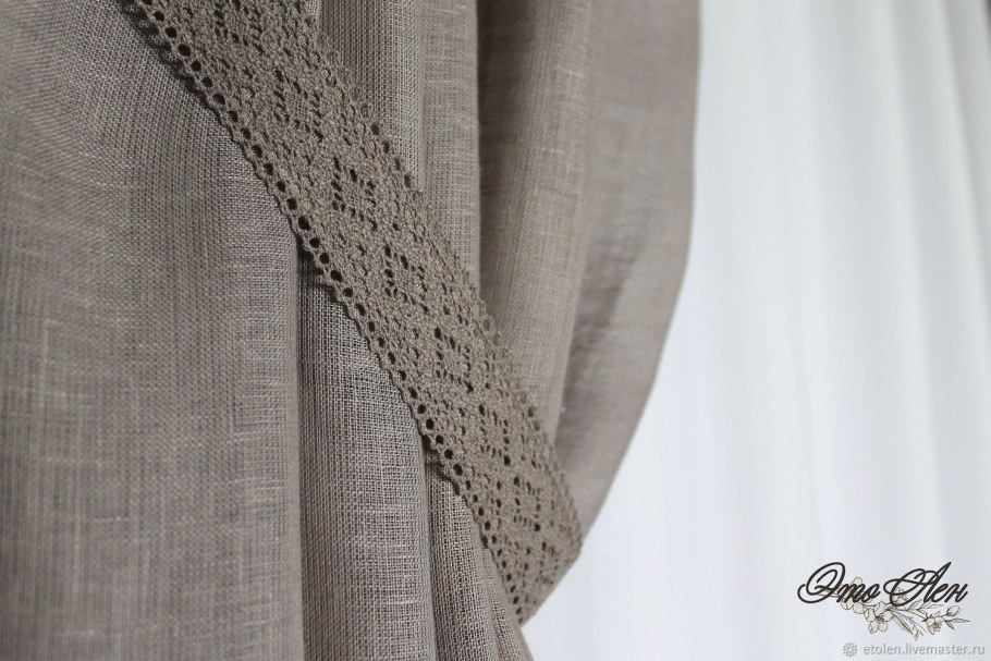 Шторы из льна