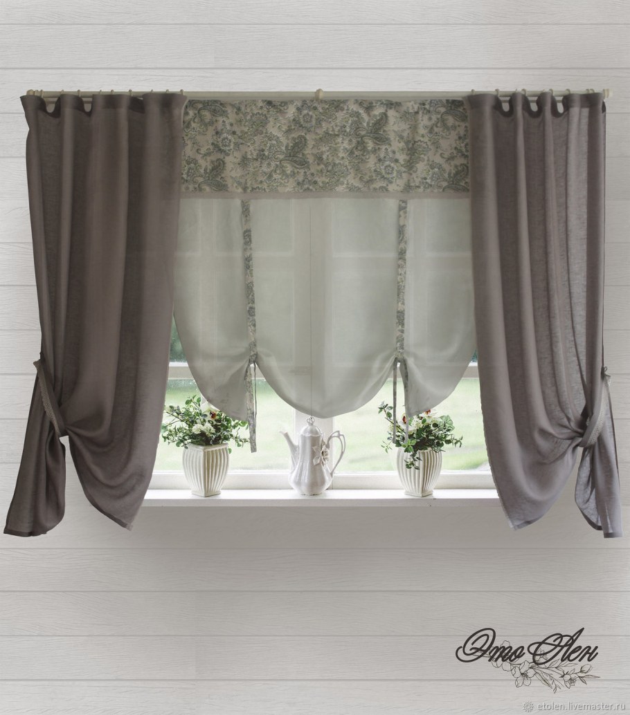 Шторы из льна