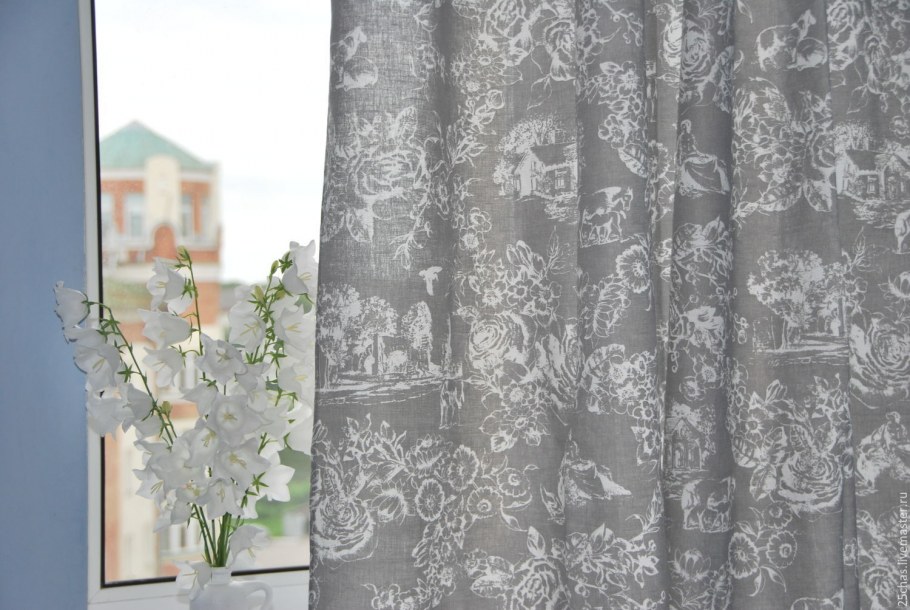 Шторы из льна