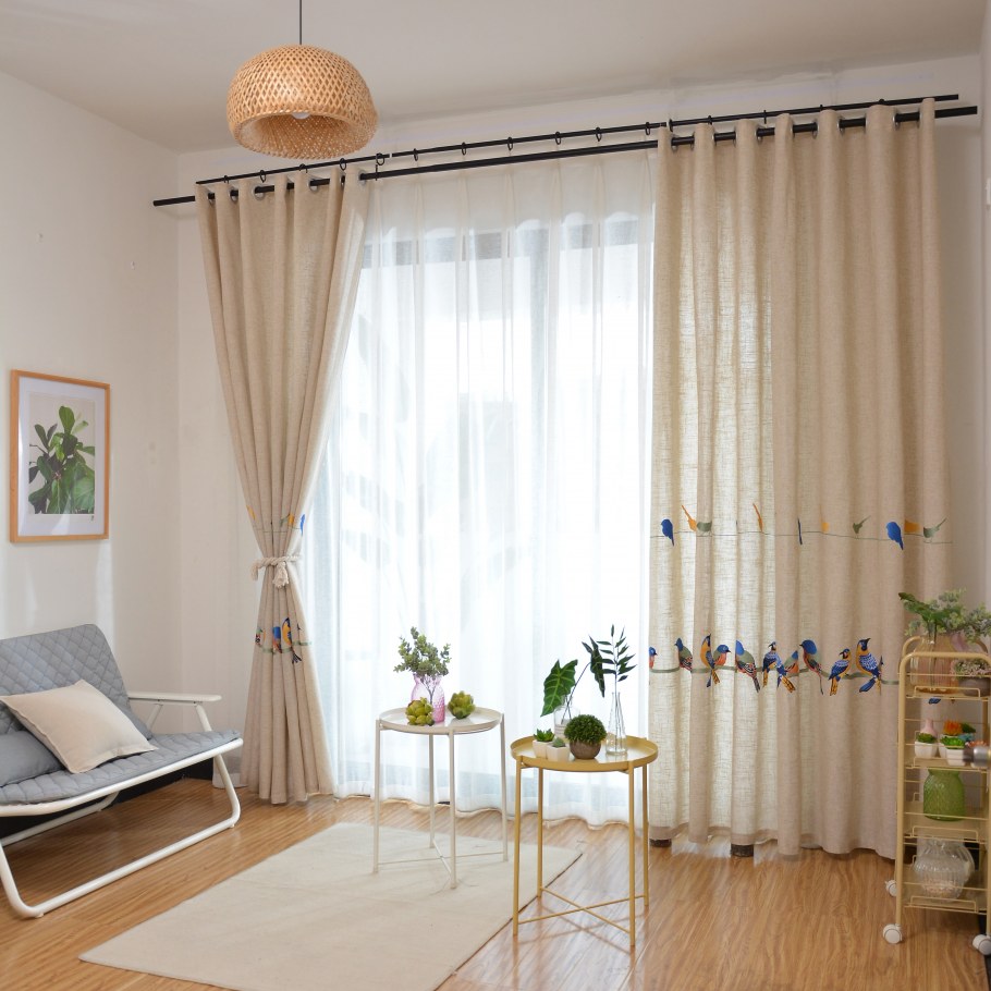 Льняная тюль