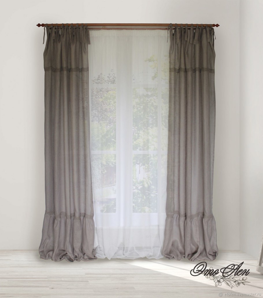 Льняные занавески