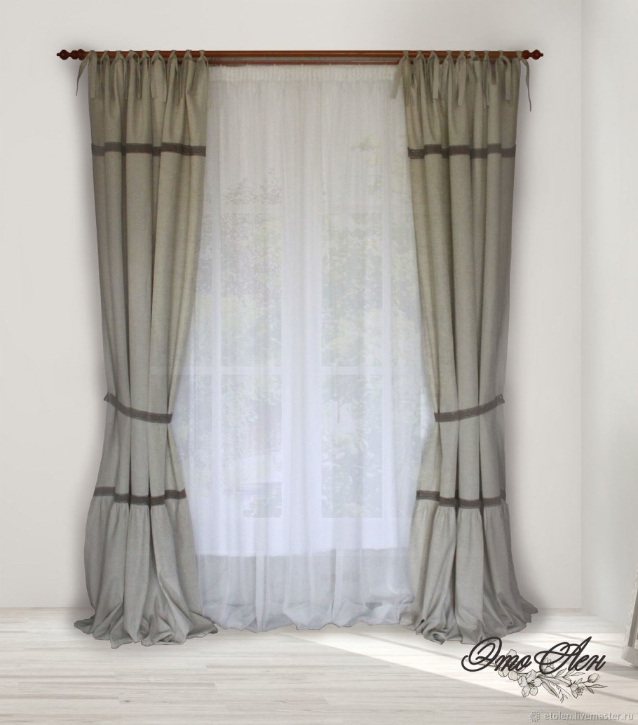 Льняные шторы