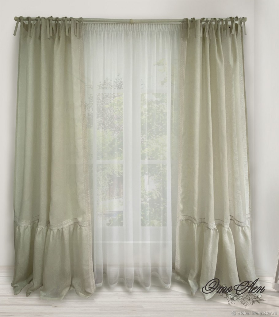 Льняные портьеры