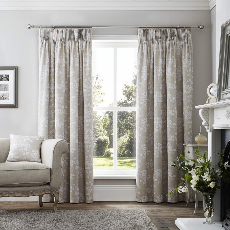 Серые льняные шторы