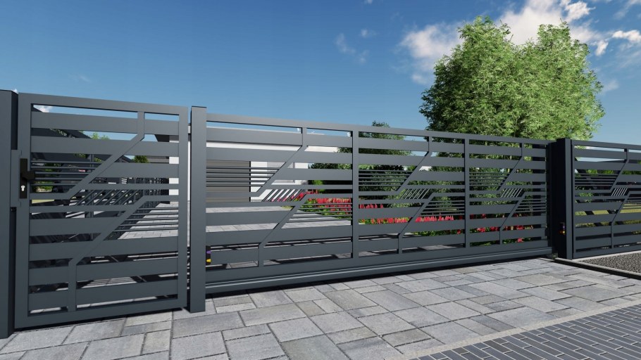 Забор в современном стиле горизонтальный