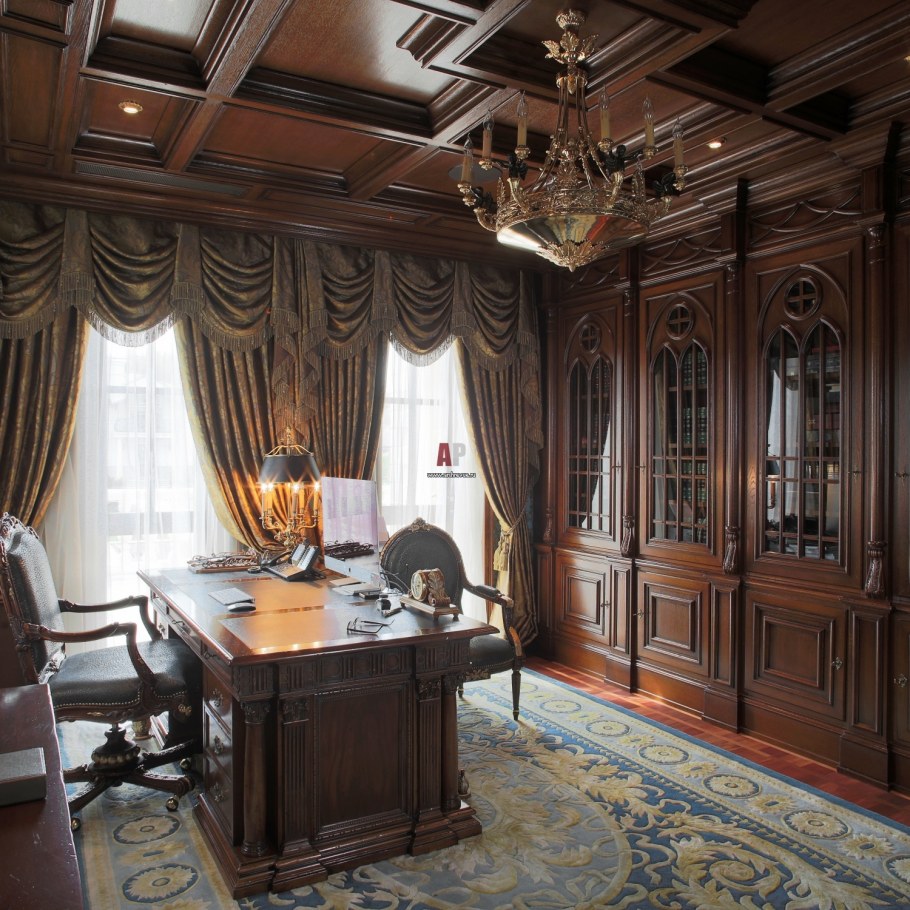 Интерьер кабинета в особняке