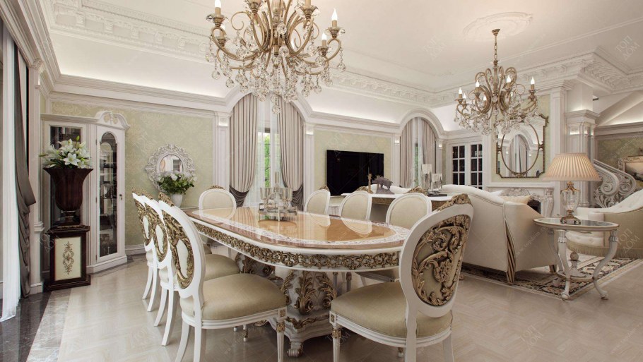 Столовая в стиле классицизм