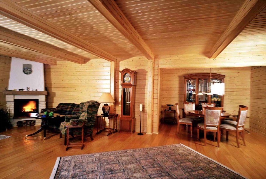 Дом из профилированного бруса изнутри