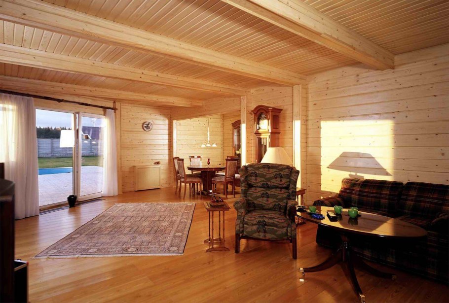 Дом из бруса внутри