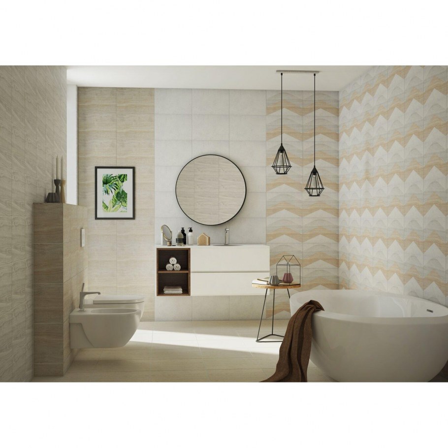 Керамическая плитка Керамин лофт белая 40х27,5 см