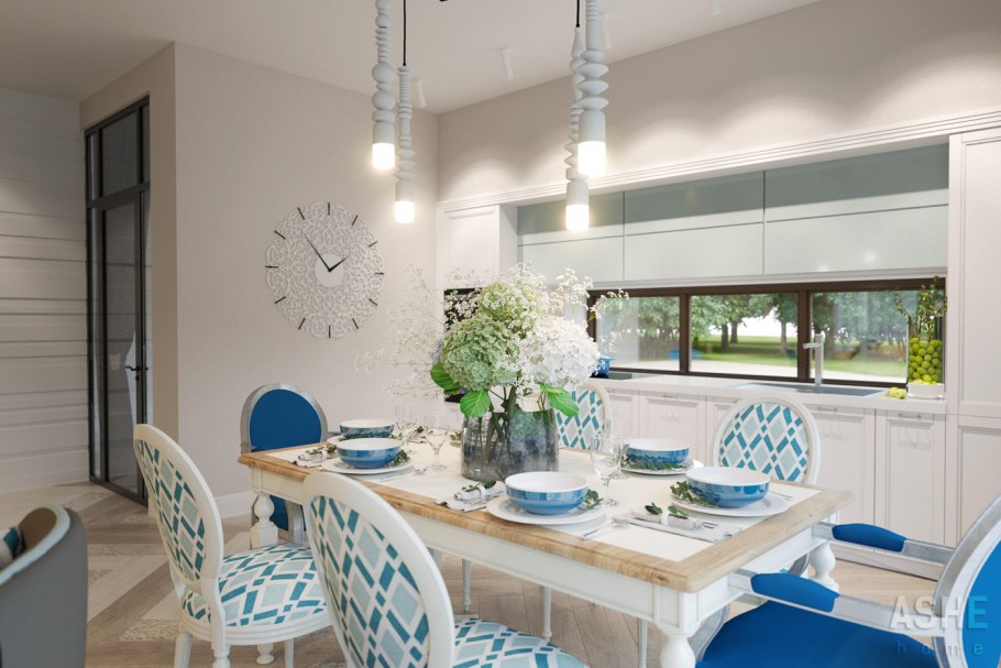 Обеденная зона в средиземноморском стиле