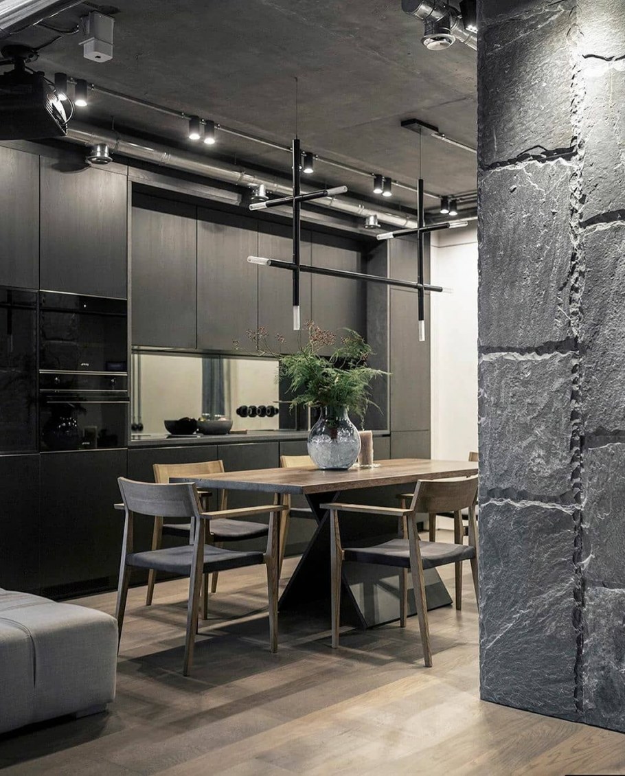 Кухня в стиле брутализм