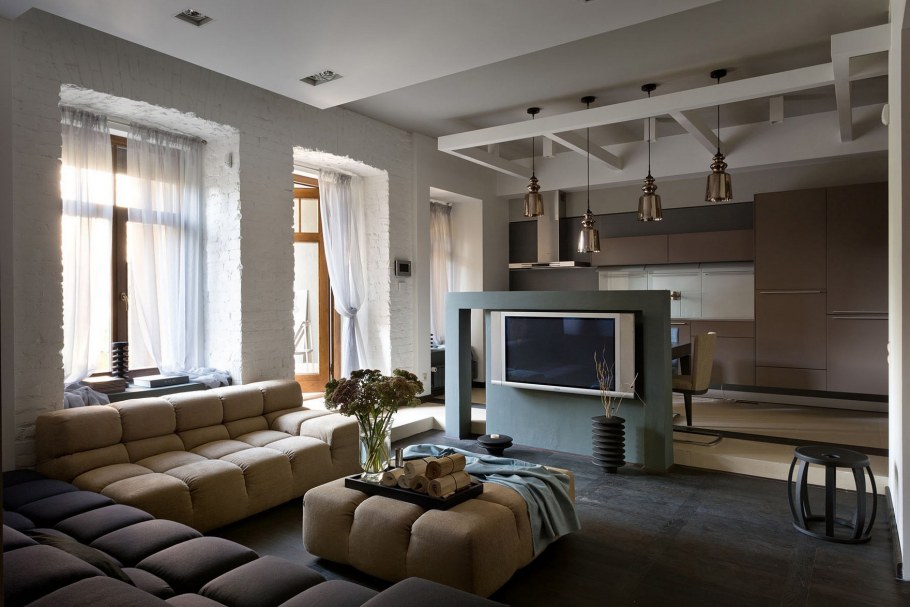 Современная гостиная планировка