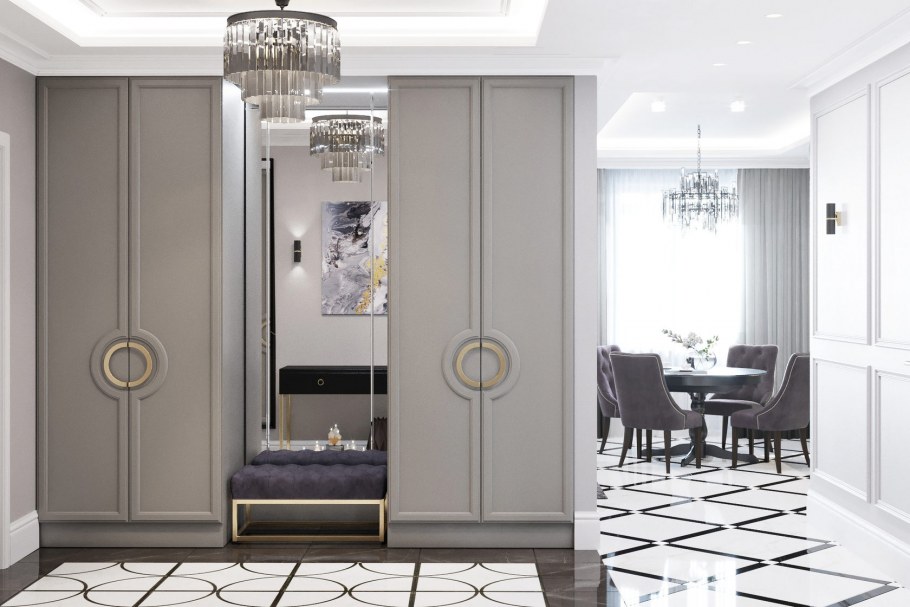 Шкаф в прихожую Неоклассика