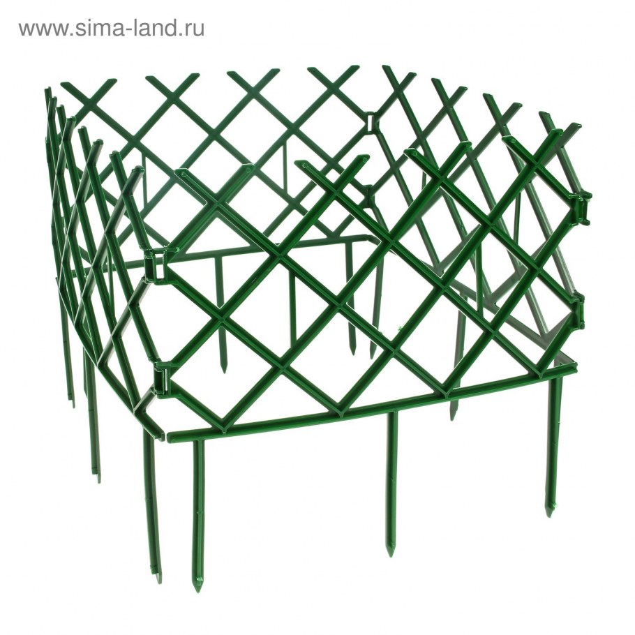 Ограждение для клумбы из пластиковых ящиков