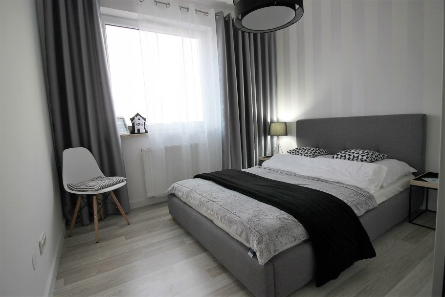 Спальня в стиле Минимализм в серых тонах