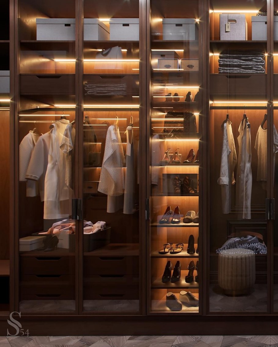 Стеклянные гардеробные Poliform