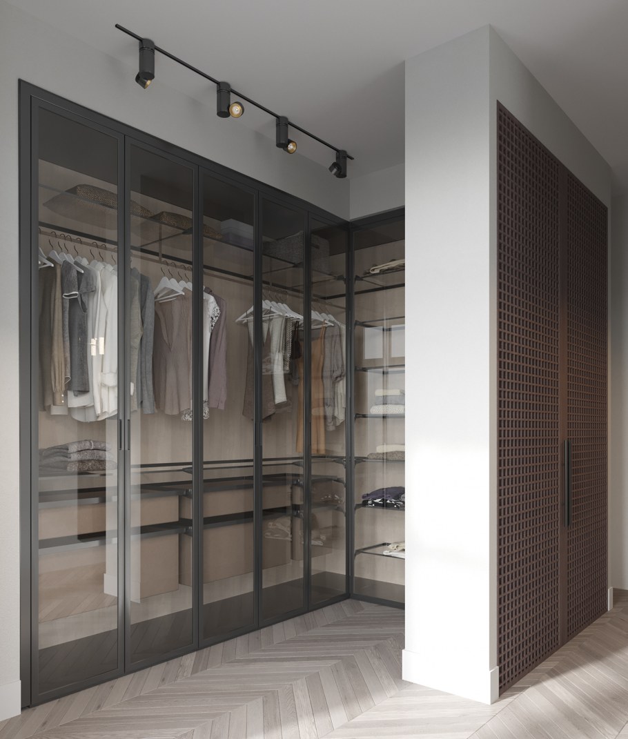 Шкаф с прозрачными дверями