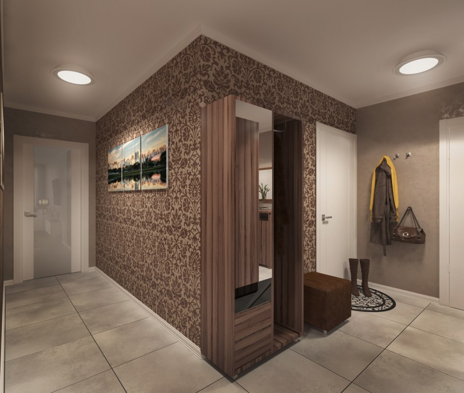 Коридор в коричневых тонах