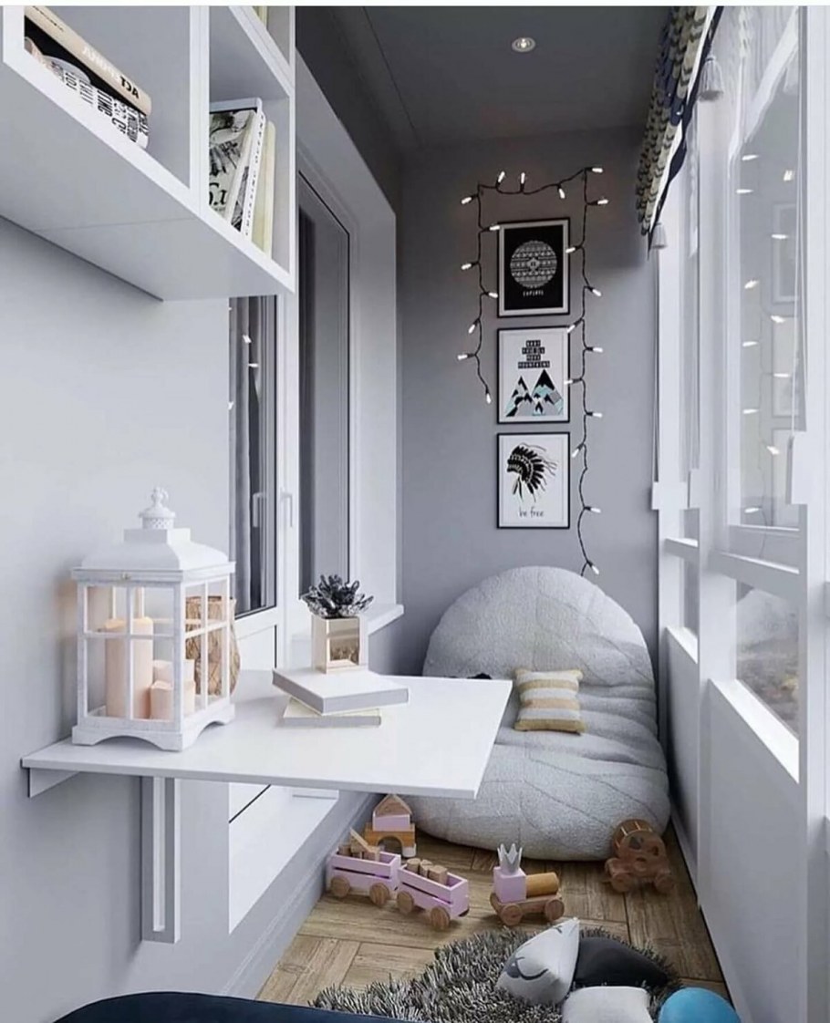 Балкон в скандинавском стиле