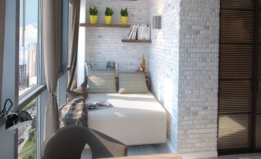 Лоджия Объединенная с комнатой