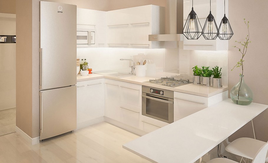 Стильные кухни в светлых тонах