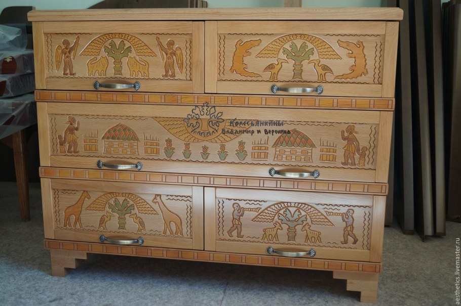 Комоды с африканском принтом