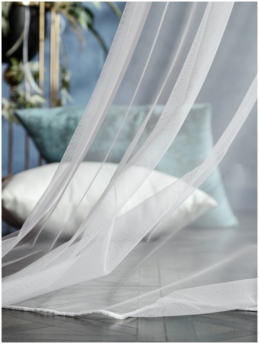 Тюль сетка "Арно" золотой