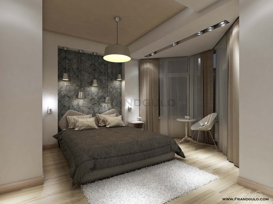 Интерьер трапециевидной спальни