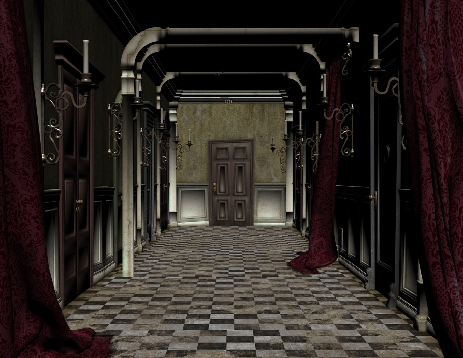 Коридор в готическом стиле