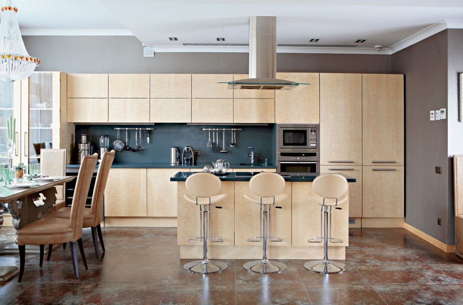 Сочетание бежевого цвета в интерьере кухни