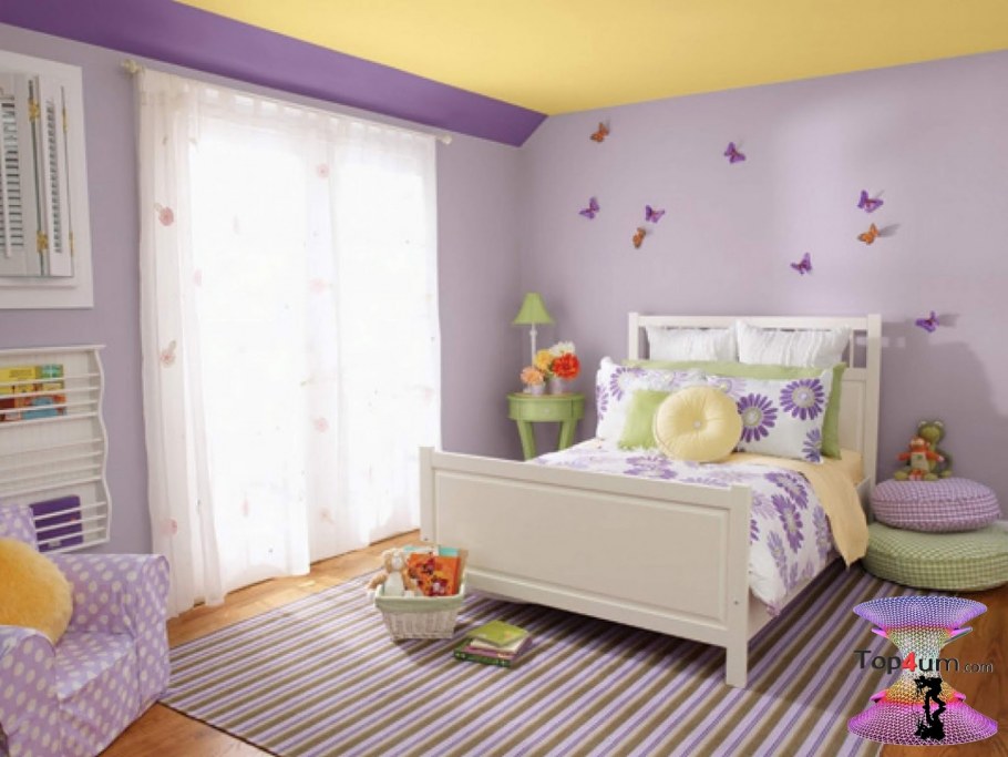 Сиреневый цвет в интерьере детской
