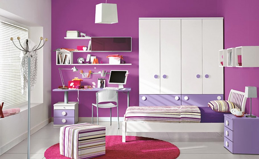 Сиреневая комната для девочки подростка