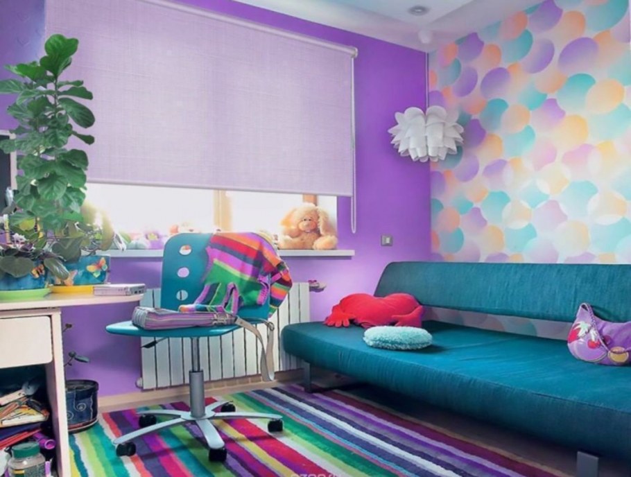 Ролло Эскар фиолетовый 130х170