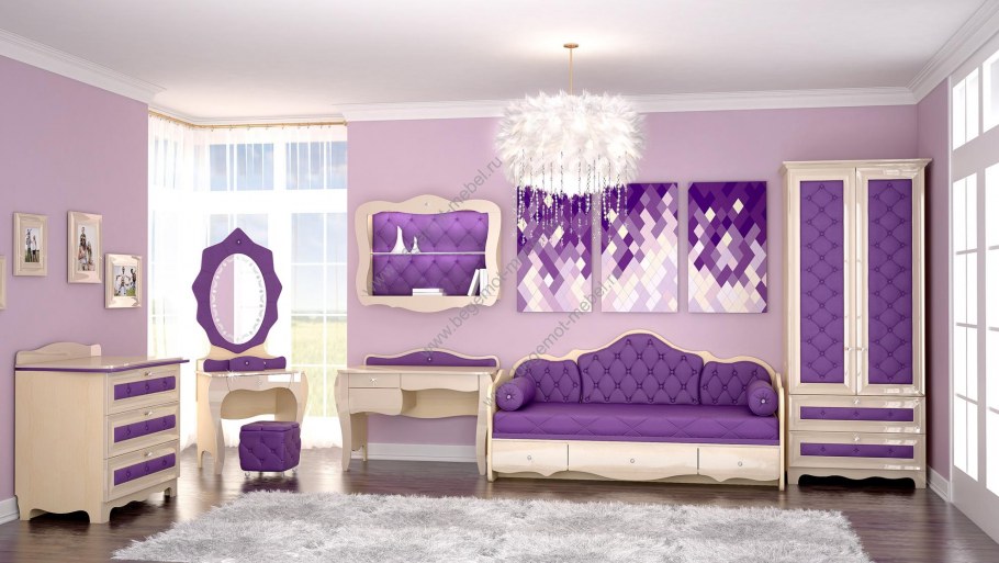 Мебель для девочки фиолетовая