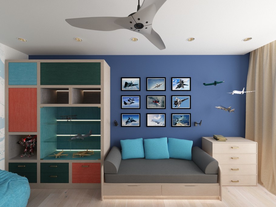 Покраска детской комнаты для мальчишек